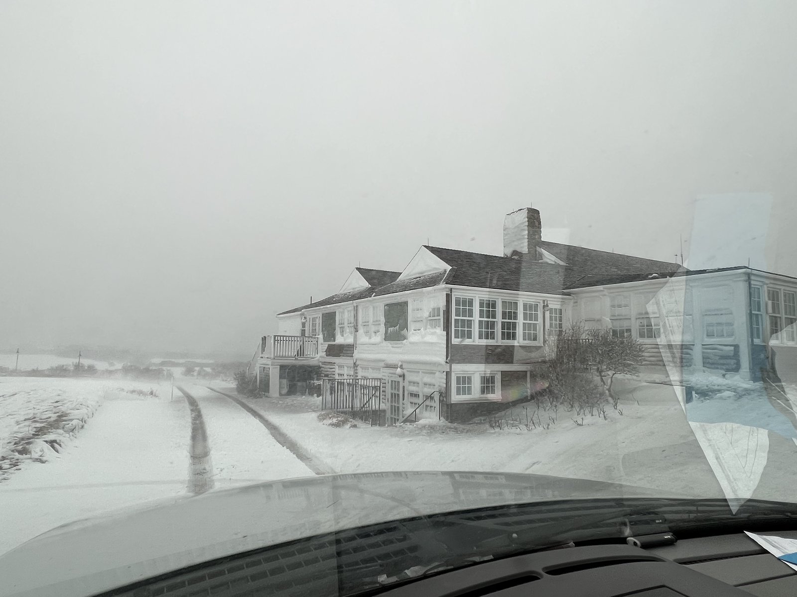 Nantucket property during winter storm