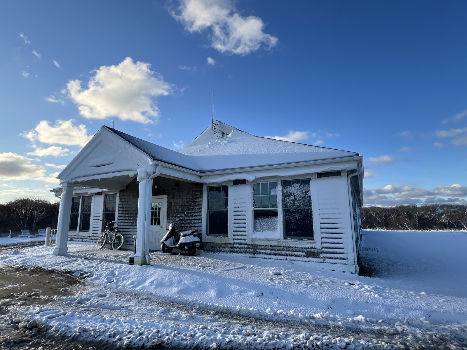 Nantucket cottage prepared for winter